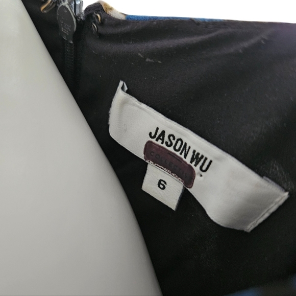 Jason Wu Collective x RTR Floral Tie Waist Long Sleeve Midi A-line Dress Size 6 - Picture 14 of 15